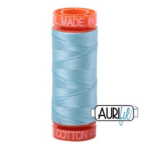 Aurifil Cotton Thread — Light Grey Turquoise 2805 — Small 50wt