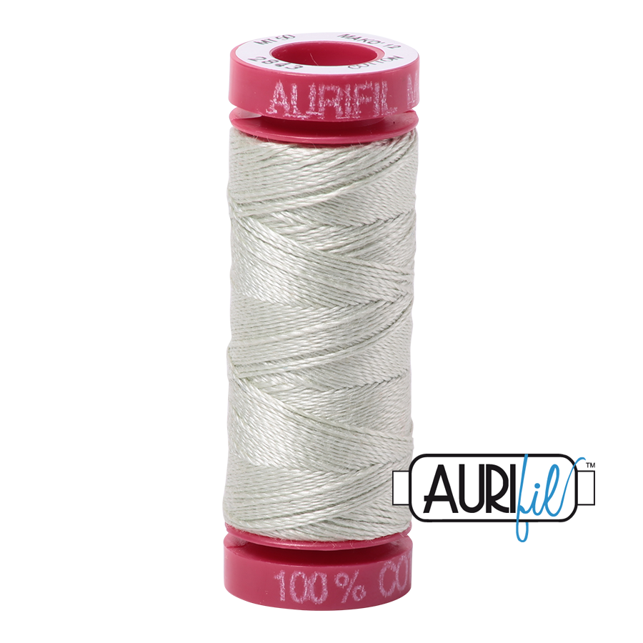 Aurifil Cotton Thread — Light Grey Green 2843 — Small 12wt