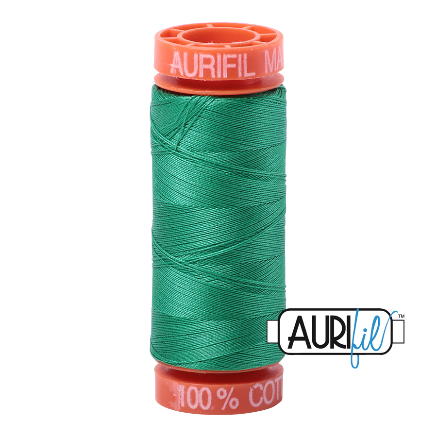 Aurifil Cotton Thread — Emerald 2865 — Small 50wt