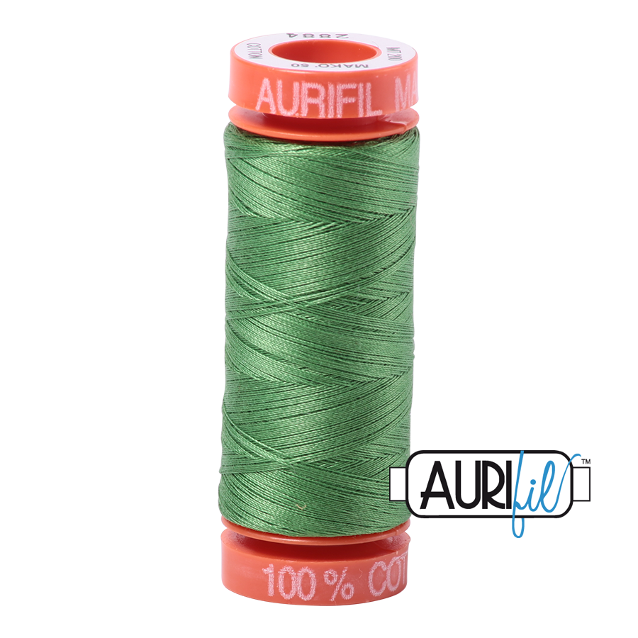 Aurifil Cotton Thread — Green Yellow 2884 — Small 50wt