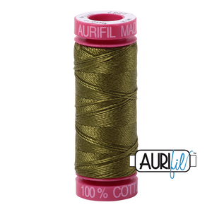 Aurifil Cotton Thread — Very Dark Olive 2887 — Small 12wt
