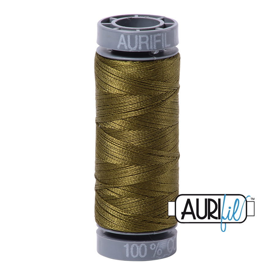 Aurifil Cotton Thread — Very Dark Olive 2887 — Small 28wt