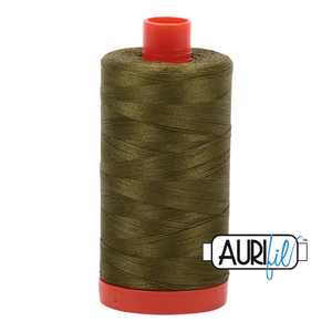 Aurifil Cotton Thread — Very Dark Olive 2887 — Medium 50wt