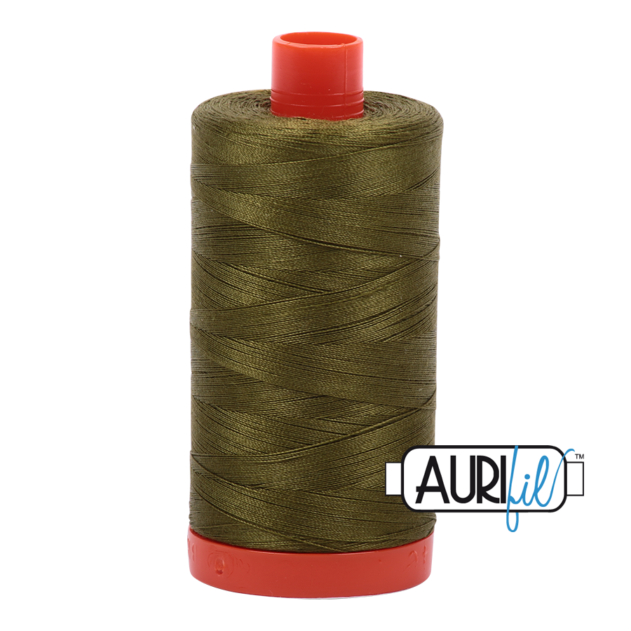 Aurifil Cotton Thread — Very Dark Olive 2887 — Medium 50wt