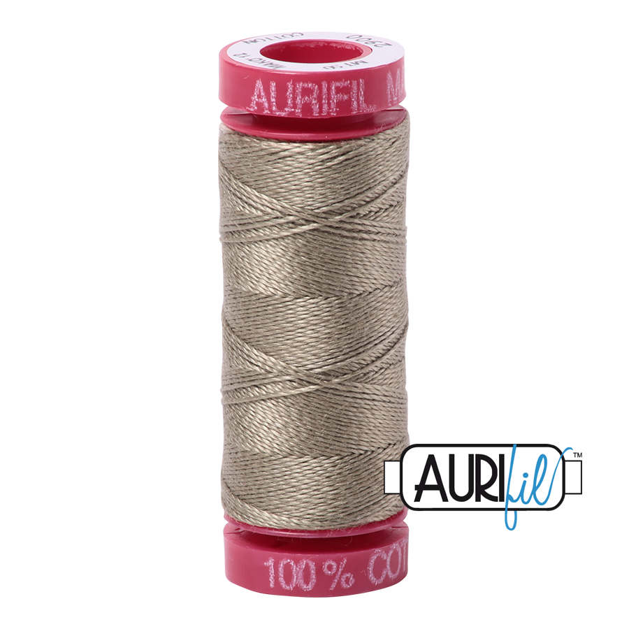 Aurifil Cotton Thread — Light Kakhy Green 2900 — Small 12wt