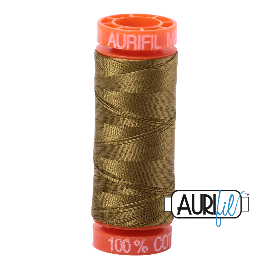 Aurifil Cotton Thread — Medium Olive 2910 — Small 50wt