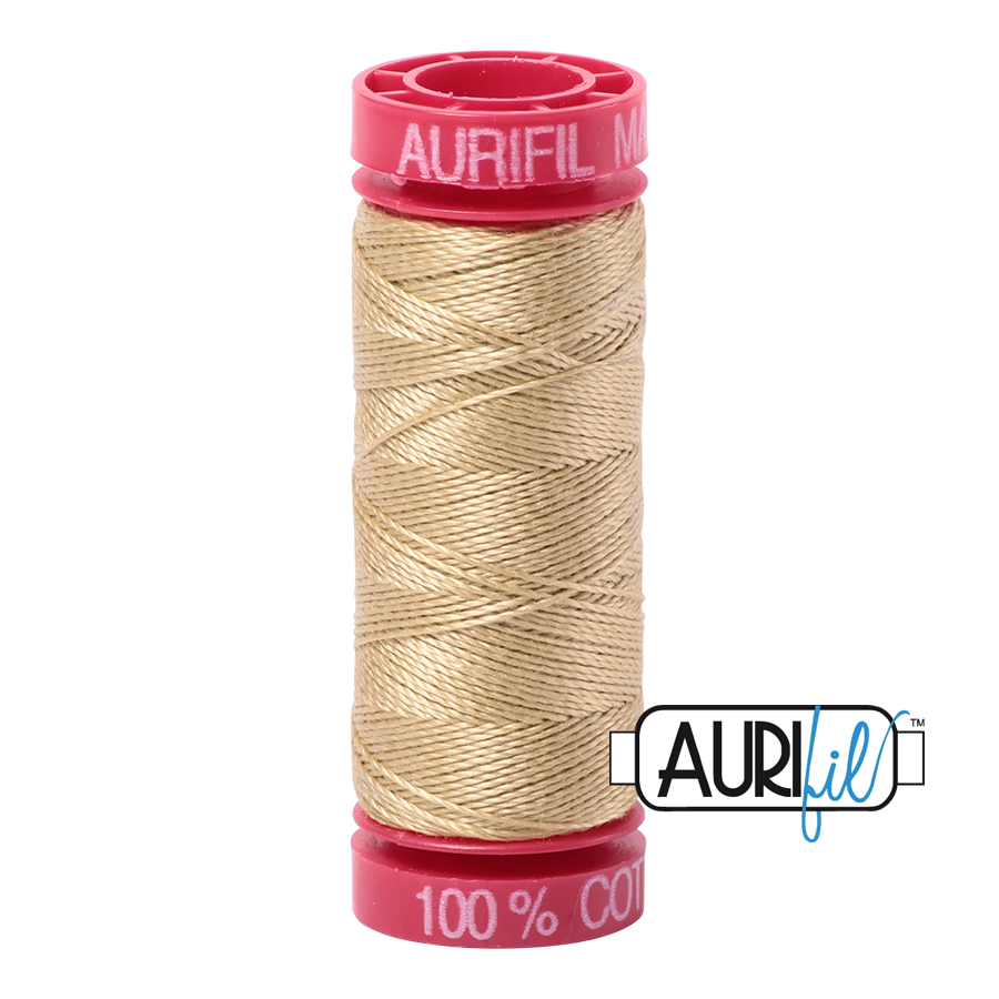 Aurifil Cotton Thread — Very Light Brass 2915 — Small 12wt