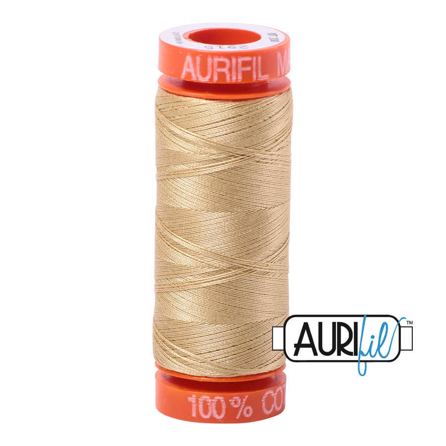 Aurifil Cotton Thread — Very Light Brass 2915 — Small 50wt