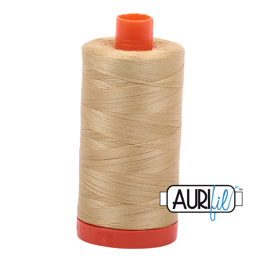 Aurifil Cotton Thread — Very Light Brass 2915 — Medium 50wt