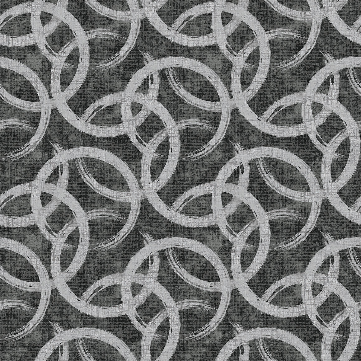 Rings in Black from Momentum by Deborah Edwards for Northcott, Designer Fabric