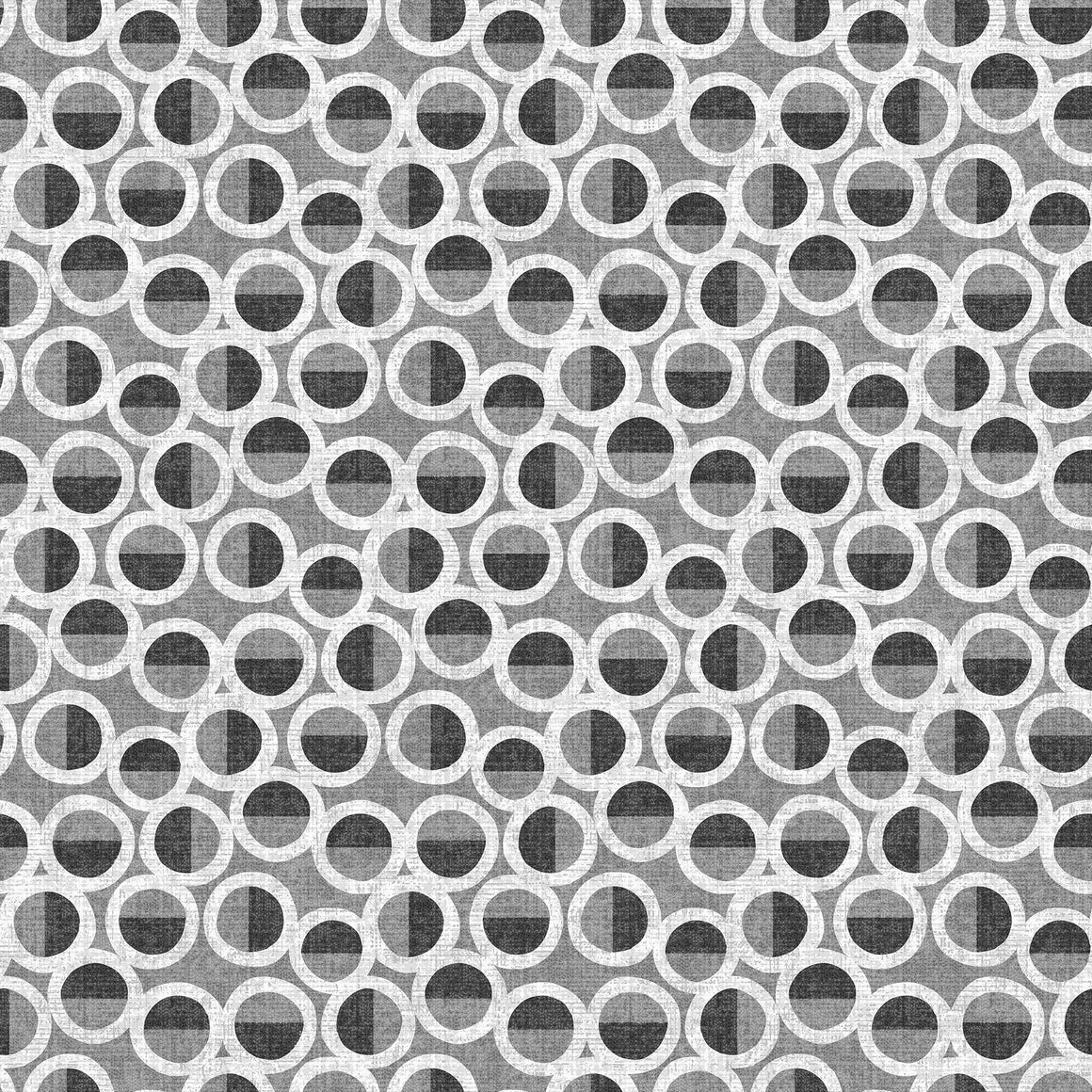 Circles in Medium Gray in from Momentum by Deborah Edwards for Northcott, Designer Fabric