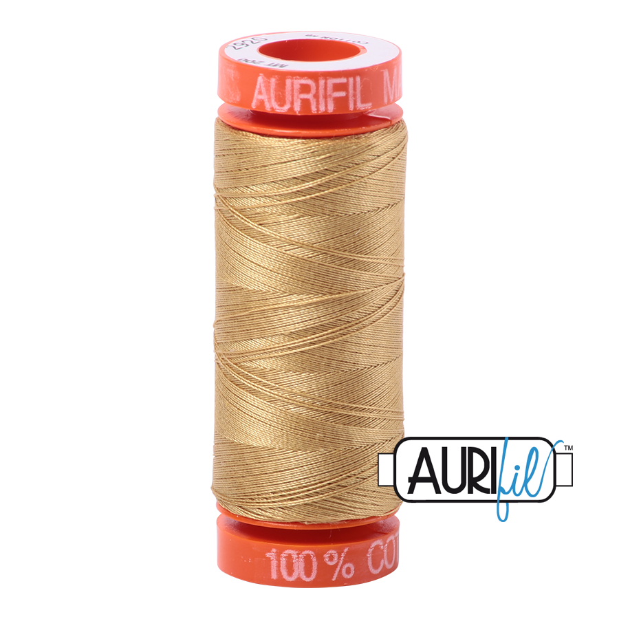Aurifil Cotton Thread — Light Brass 2920 — Small 50wt