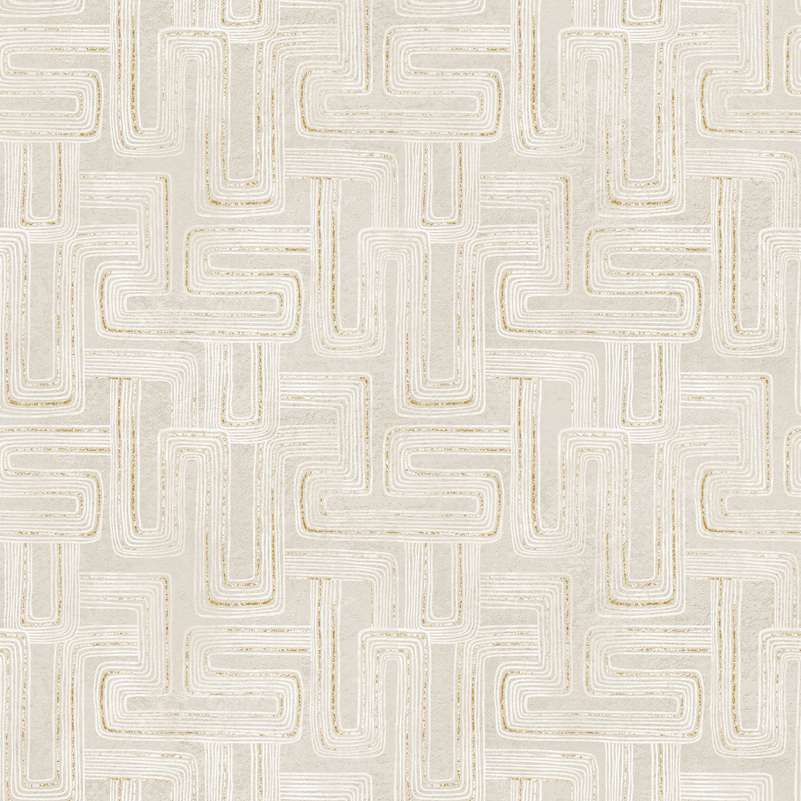 Rectangles in Taupe/Cream from Gatsby by Deborah Edwards for Northcott, Designer Fabric