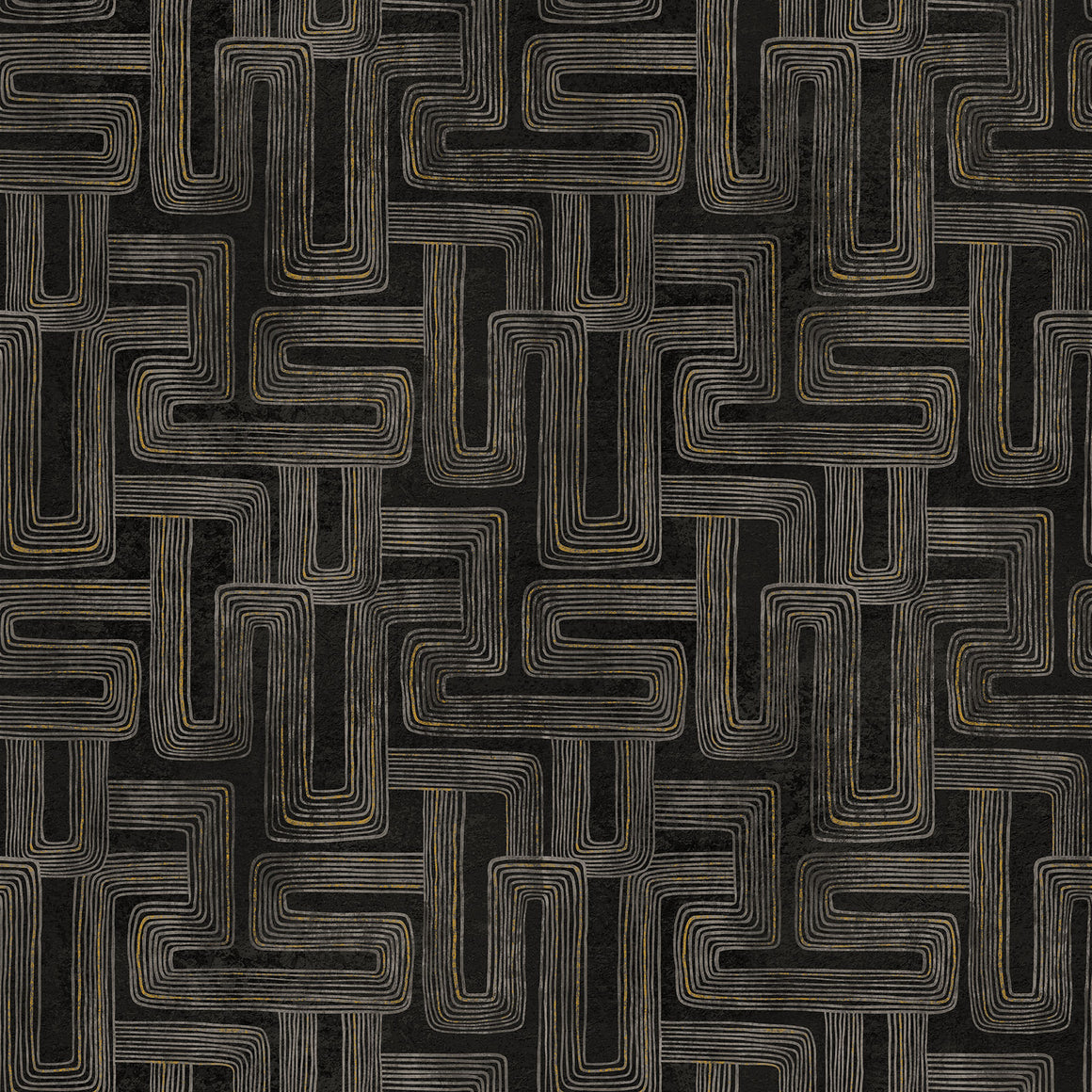 Rectangles in Black/Taupe from Gatsby by Deborah Edwards for Northcott, Designer Fabric