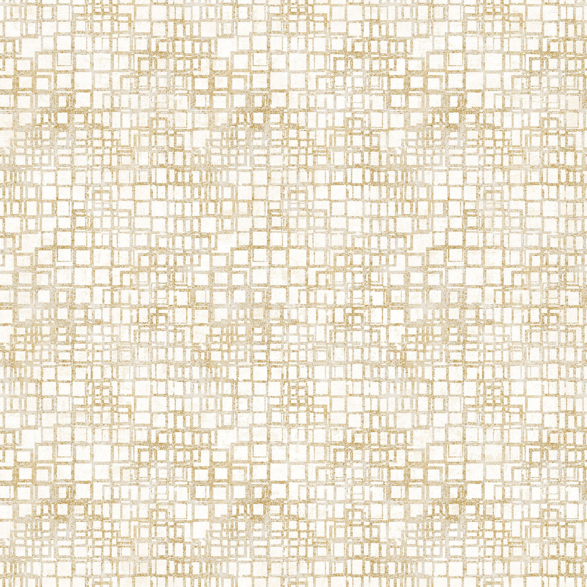 Squares in Cream-Taupe from Gatsby by Deborah Edwards for Northcott, Designer Fabric
