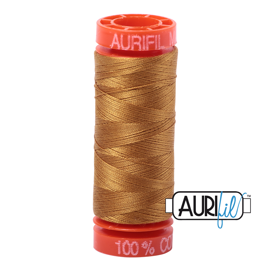 Aurifil Cotton Thread — Brass 2975 — Small 50wt
