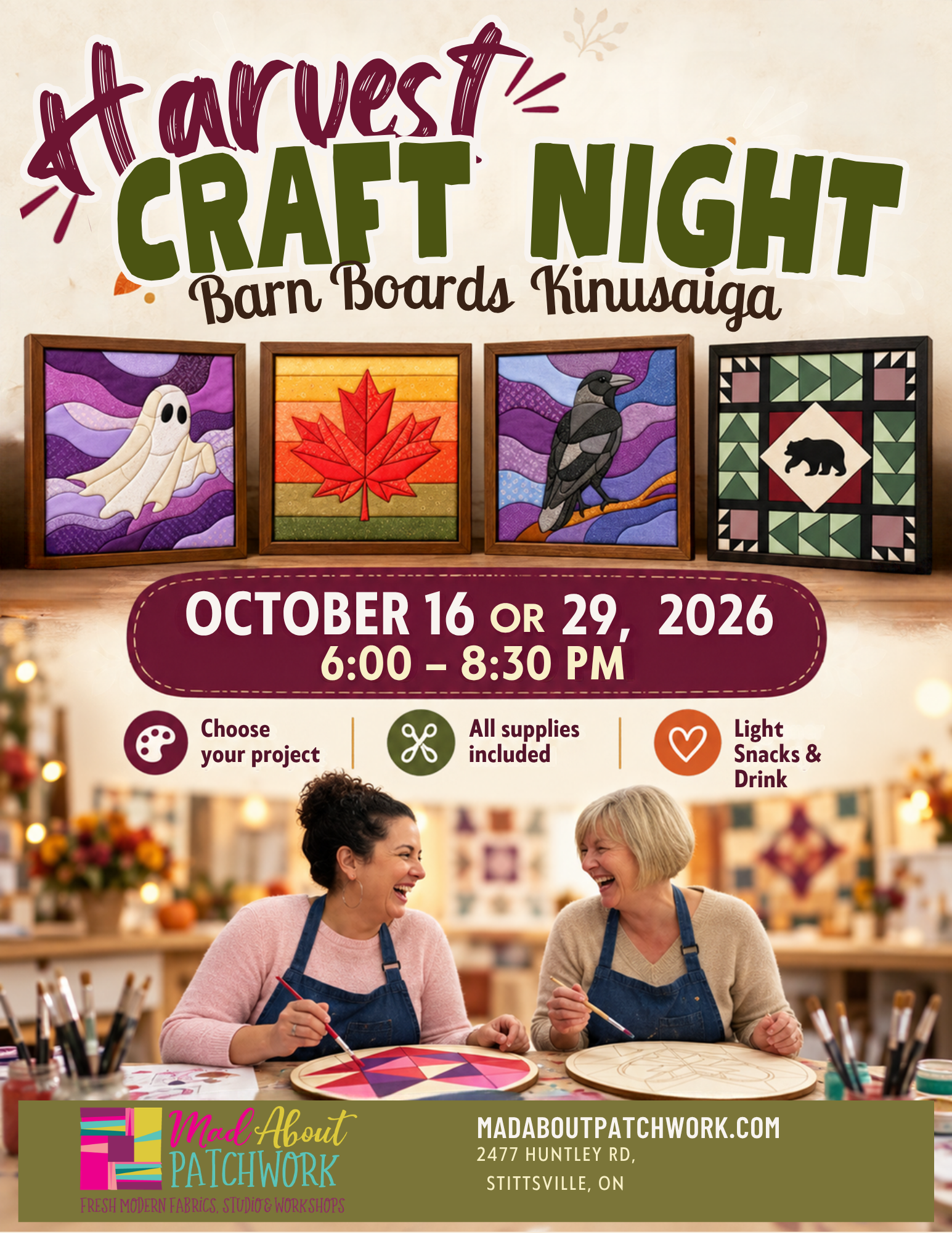 Harvest Craft Night | Kinusaiga & Barn Board