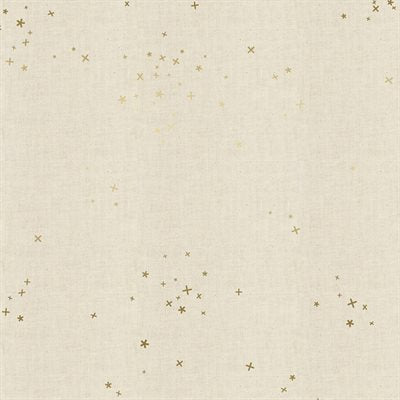 Freckles in Unbleached Metalic Sky from Cotton + Steel Basics