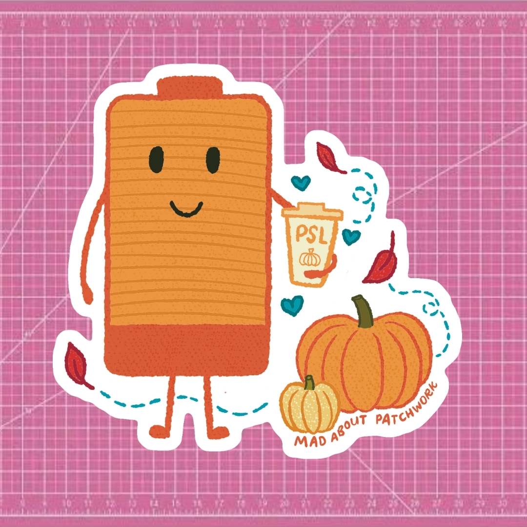 Pumpkin Spice Latte Spool - Thread Spool Sticker