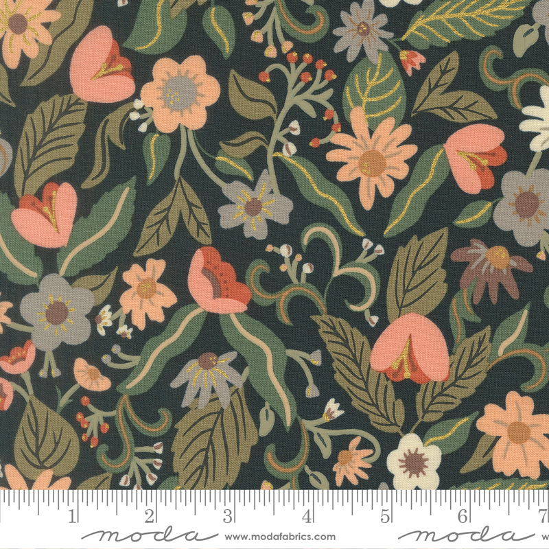 Violet Haze in Metallic Nightfall from Sunlit Ruins by Jessica Rose for Moda Fabrics