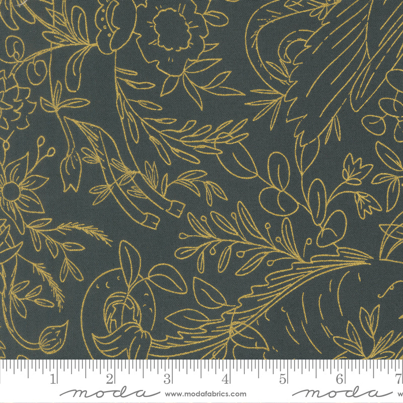 Sunlit Ruins in Metallic Dusk from Sunlit Ruins by Jessica Rose for Moda Fabrics