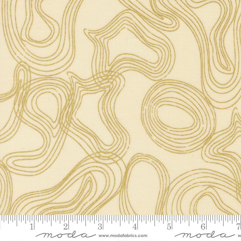 Shadow Grove in Metallic Cream from Sunlit Ruins by Jessica Rose for Moda Fabrics