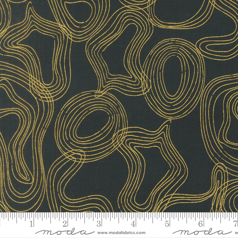 Shadow Grove in Metallic Nightfall from Sunlit Ruins by Jessica Rose for Moda Fabrics