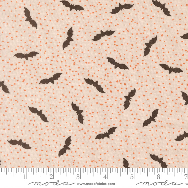 A Little Batty in Moonbeam from Purrs & Boos by Elena Amo for Moda Fabrics, Designer Fabric