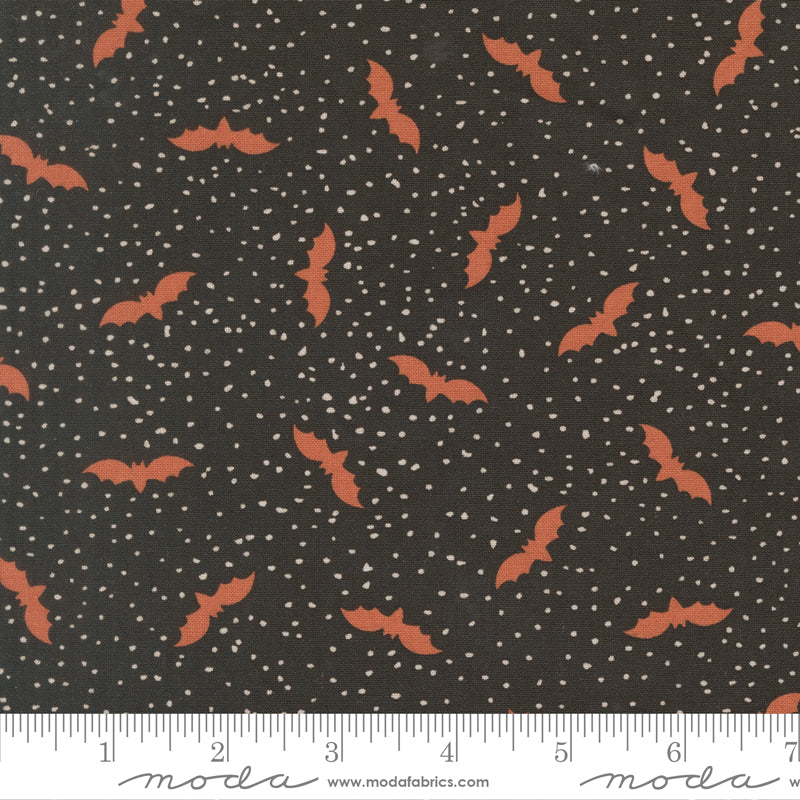 A Little Batty in Black Cat from Purrs & Boos by Elena Amo for Moda Fabrics, Designer Fabric