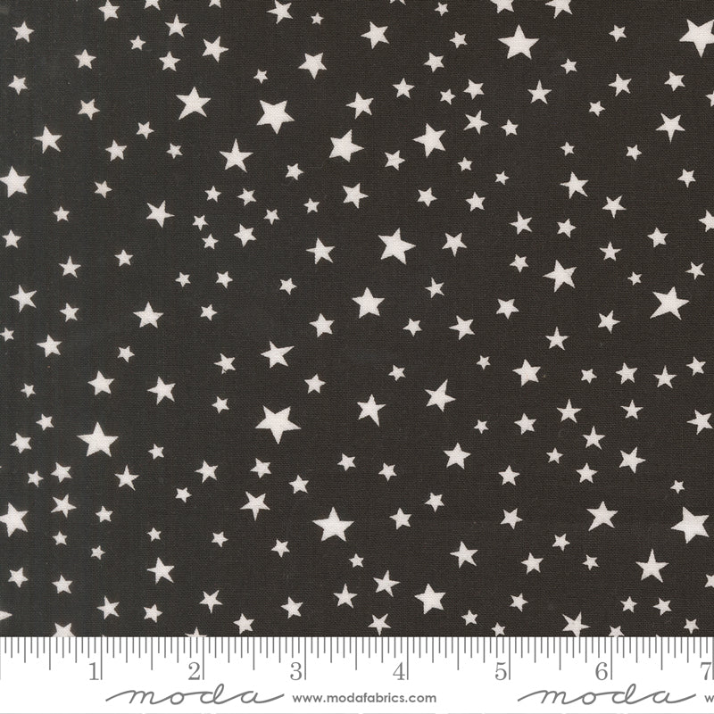 Starry Eyed in Black Cat from Purrs & Boos by Elena Amo for Moda Fabrics, Designer Fabric