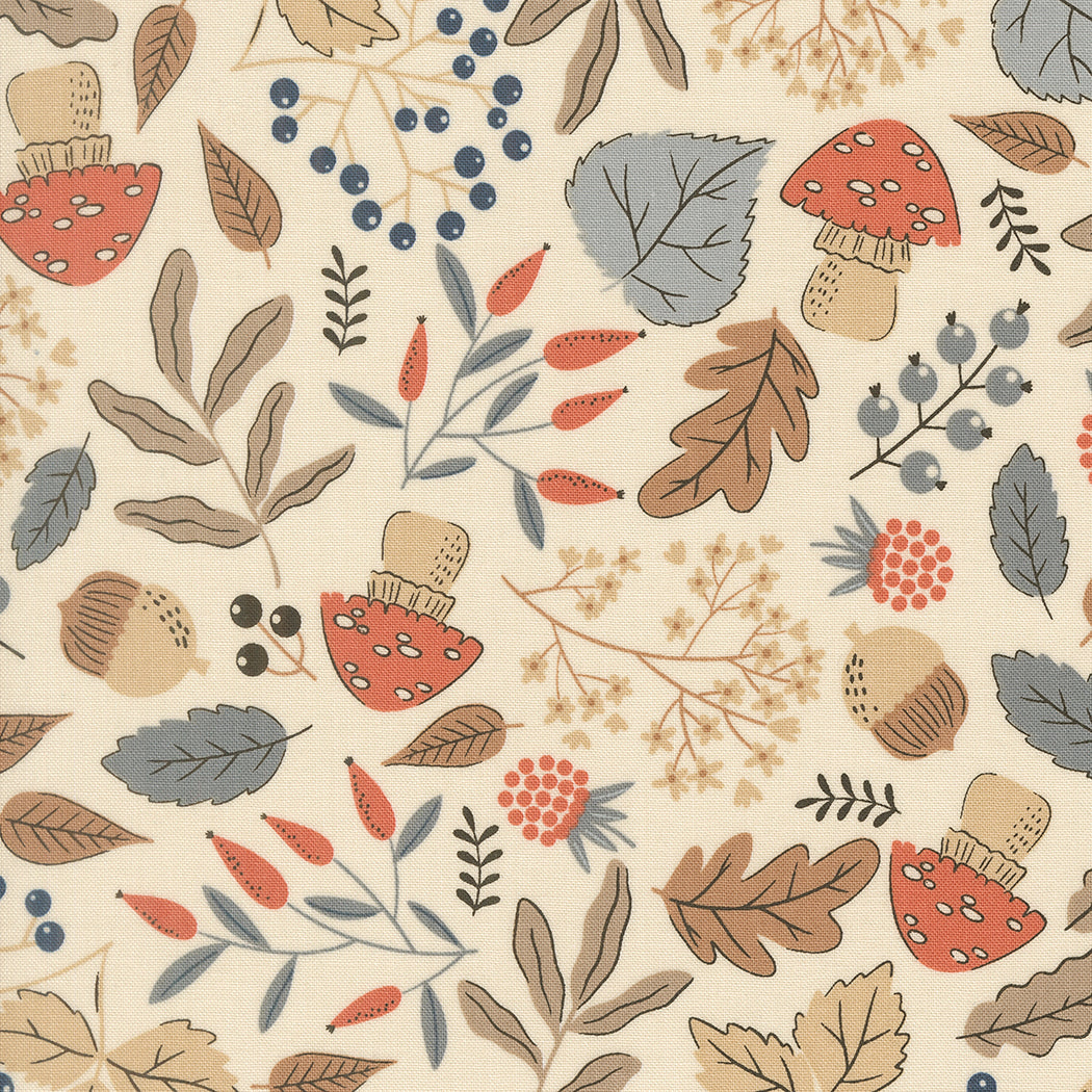 Forest Floored in Pearl from Nature's Sketchbook by Elena Amo for Moda Fabrics, Designer Fabric