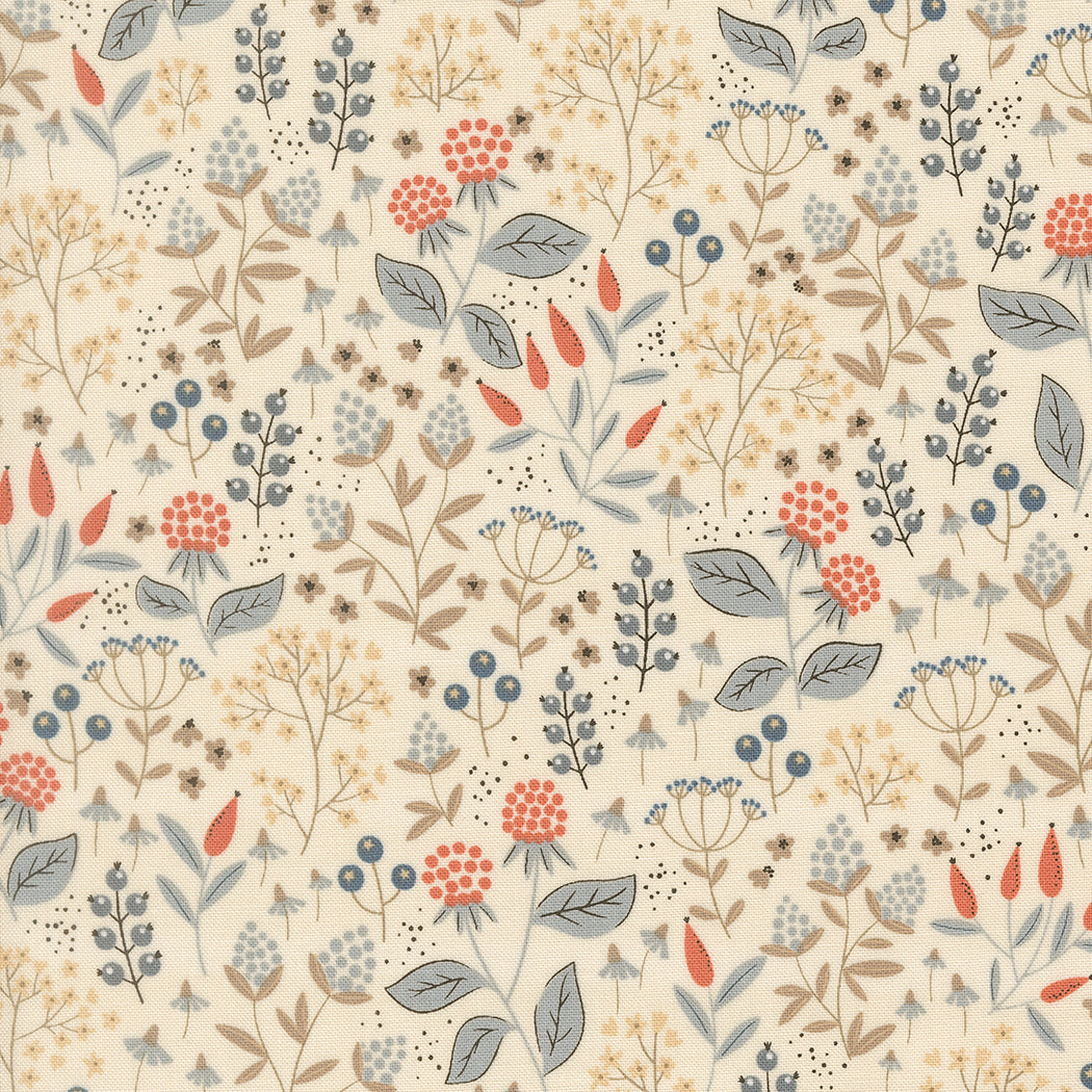 Botanist's Desk in Pearl from Nature's Sketchbook by Elena Amo for Moda Fabrics, Designer Fabric
