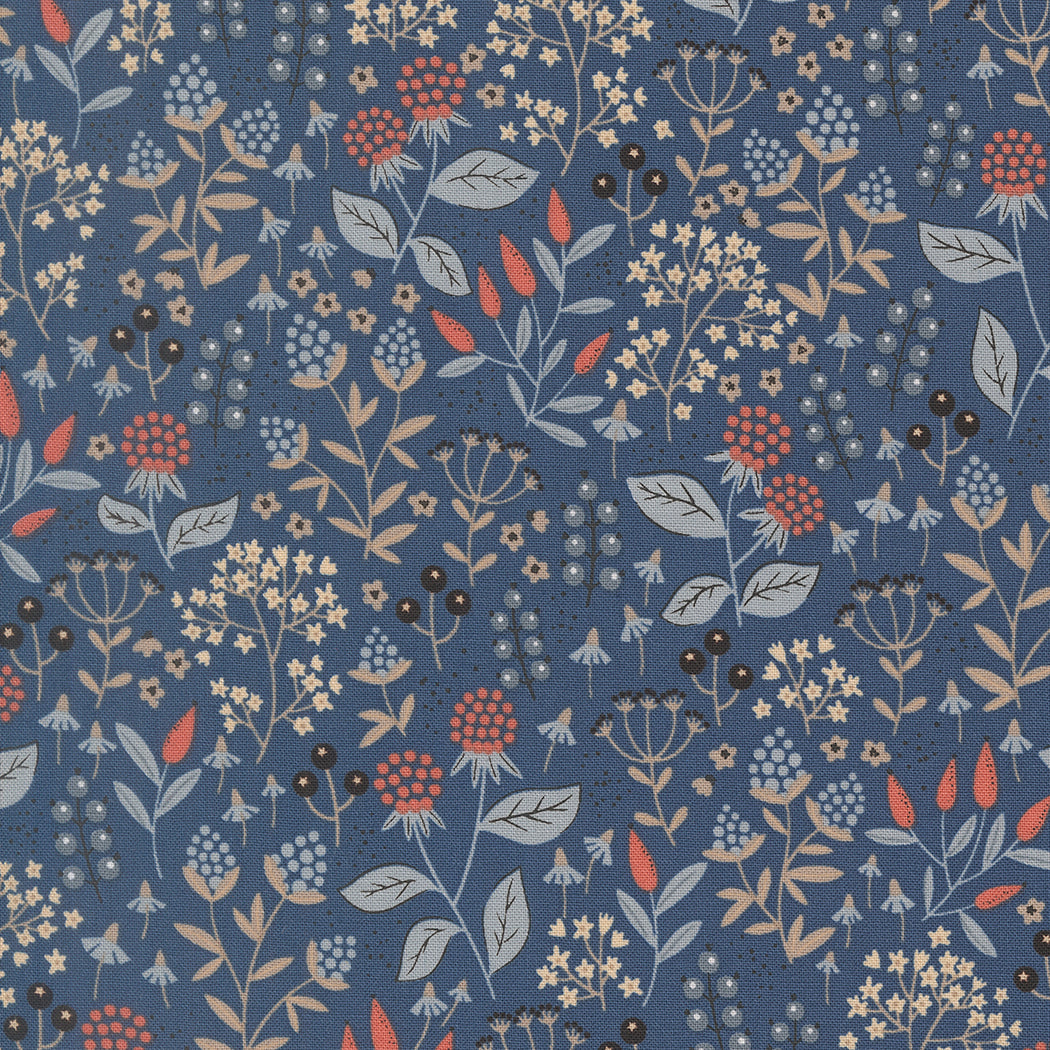 Botanist's Desk in Twilight from Nature's Sketchbook by Elena Amo for Moda Fabrics, Designer Fabric