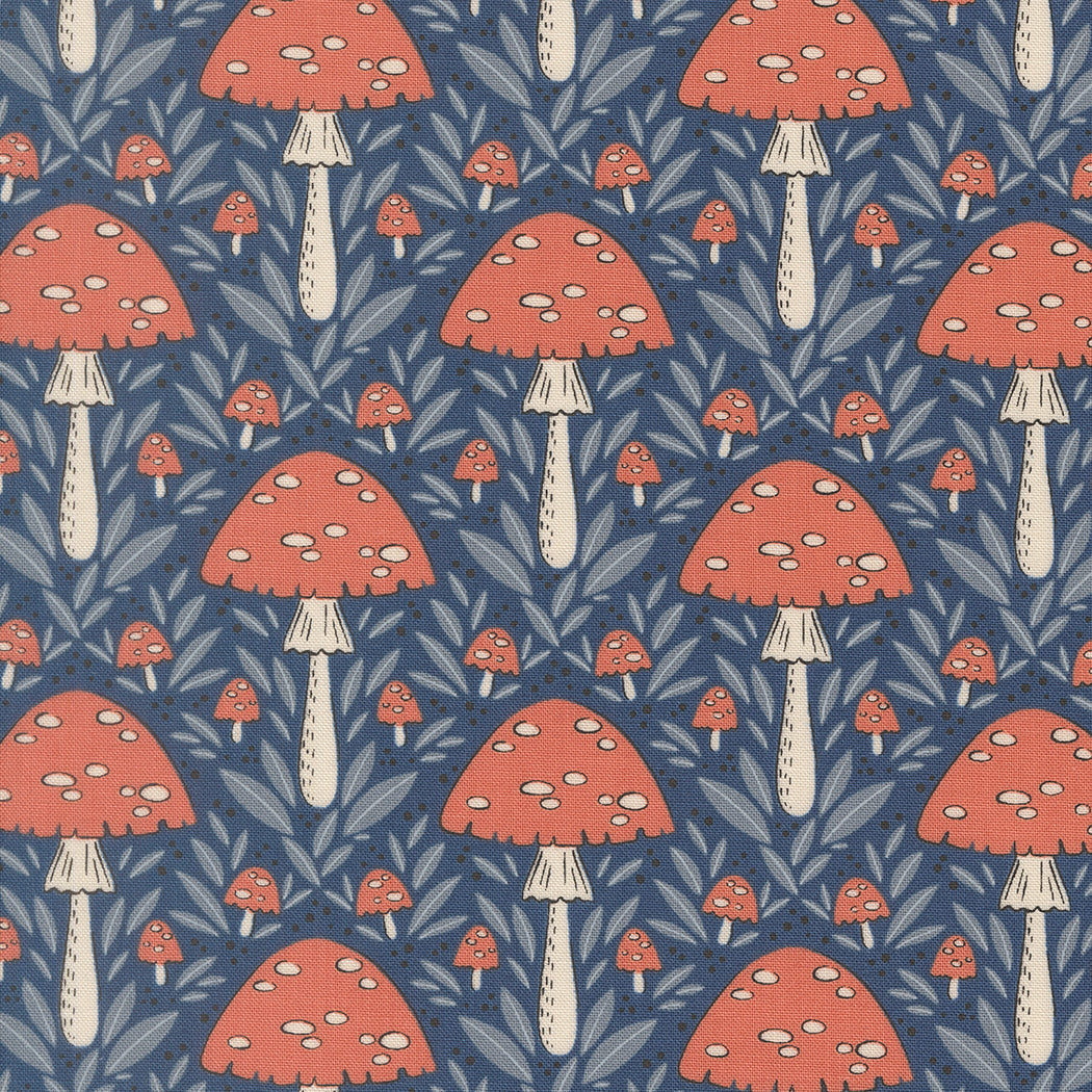 Shroombrellas in Twilight from Nature's Sketchbook by Elena Amo for Moda Fabrics, Designer Fabric