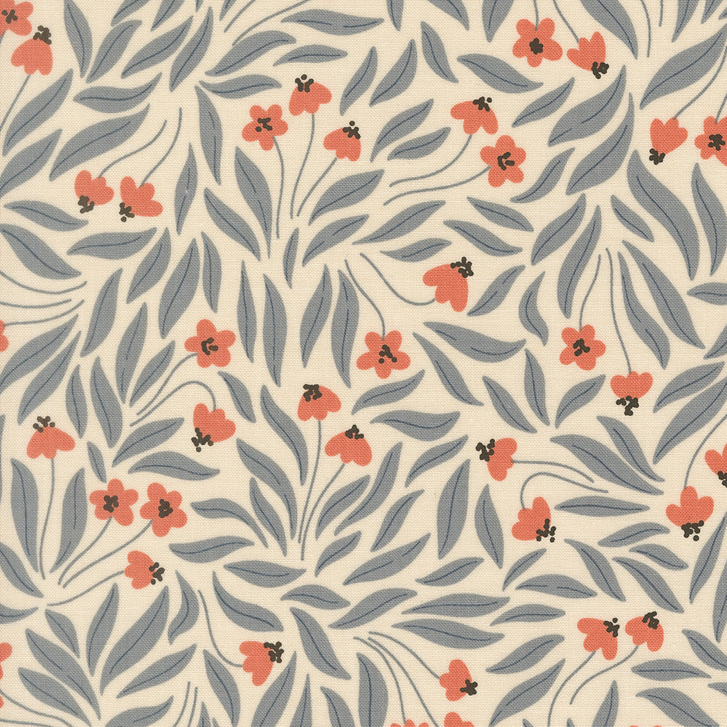 Leave It Be in Pearl from Nature's Sketchbook by Elena Amo for Moda Fabrics, Designer Fabric