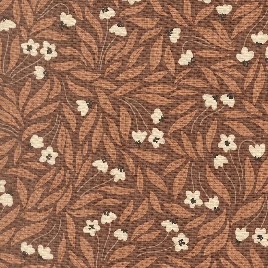 Leave It Be in Bark from Nature's Sketchbook by Elena Amo for Moda Fabrics, Designer Fabric