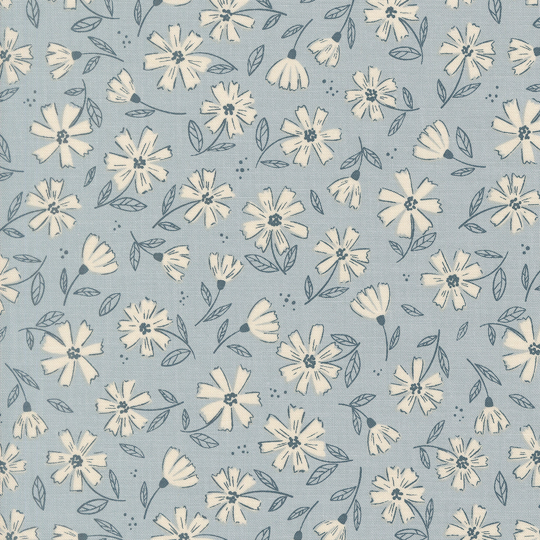 Asterware in Sky from Nature's Sketchbook by Elena Amo for Moda Fabrics, Designer Fabric