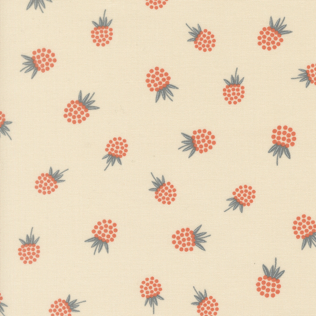 Berry Fun in Pearl from Nature's Sketchbook by Elena Amo for Moda Fabrics, Designer Fabric
