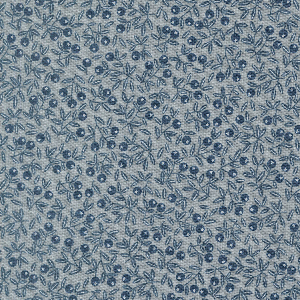 At Your Serviceberry in Pebbley Sky from Nature's Sketchbook by Elena Amo for Moda Fabrics, Designer Fabric