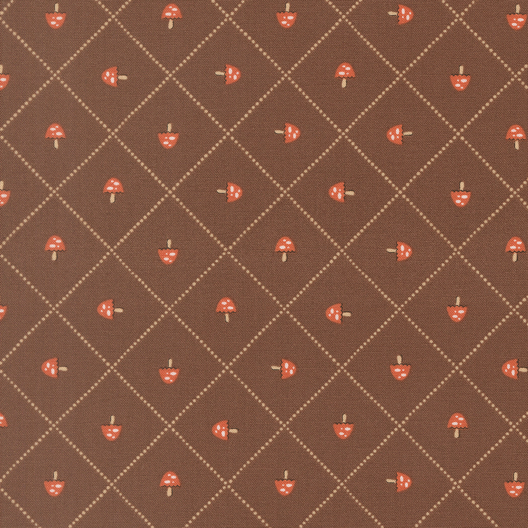 Morel Compass in Bark from Nature's Sketchbook by Elena Amo for Moda Fabrics, Designer Fabric
