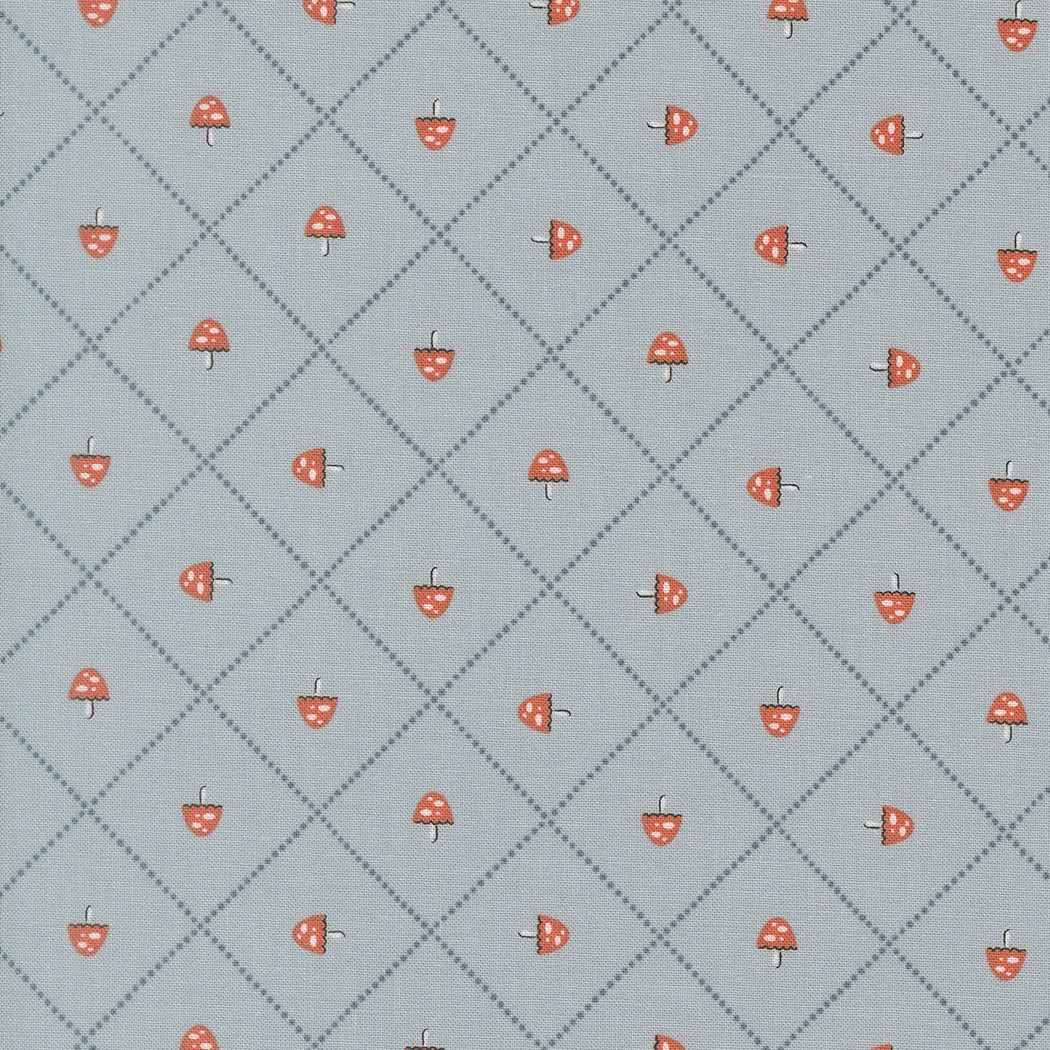 Morel Compass in Sky from Nature's Sketchbook by Elena Amo for Moda Fabrics, Designer Fabric