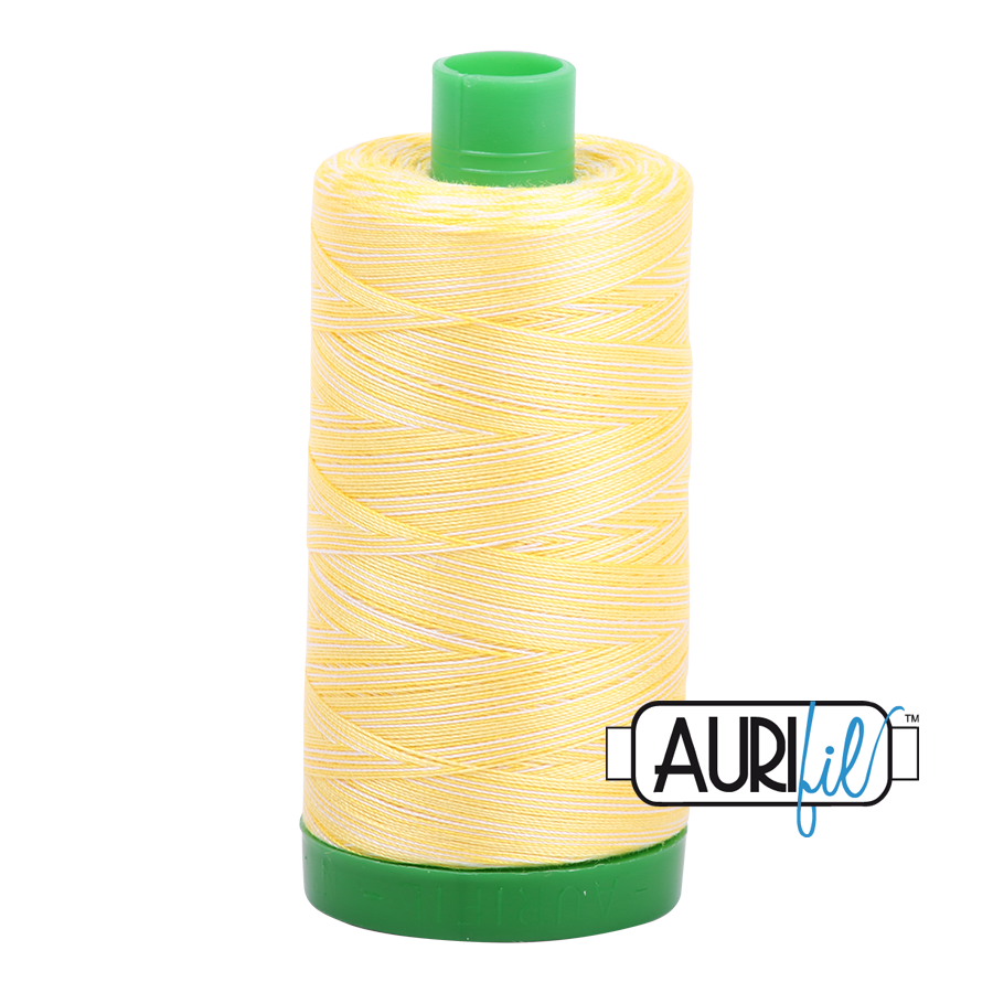 Aurifil Cotton Thread — Lemon Ice (Variegated) 3910 — Medium 40wt