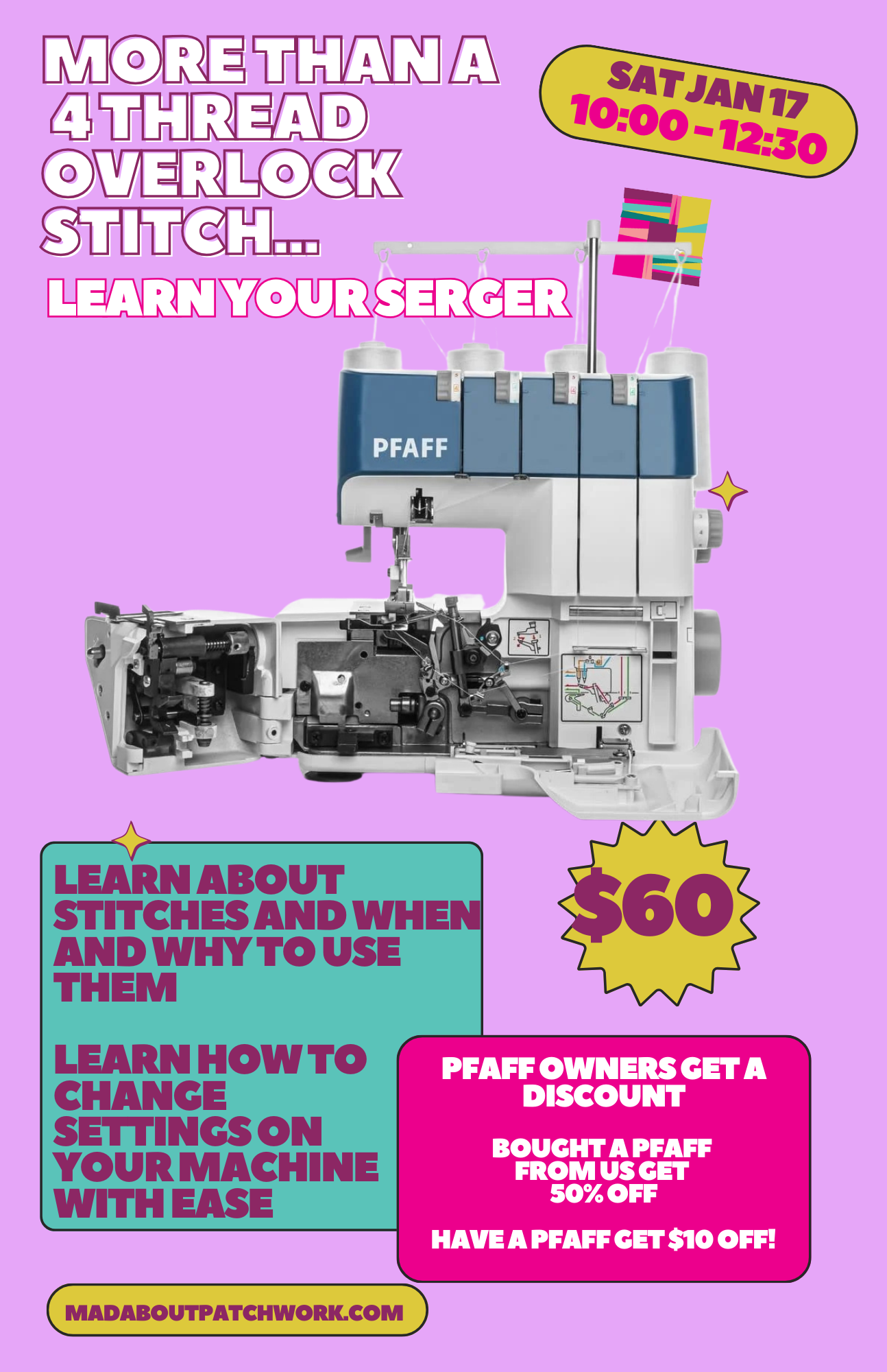 More than a  4 thread overlock stitch... Learn more about Sergers!