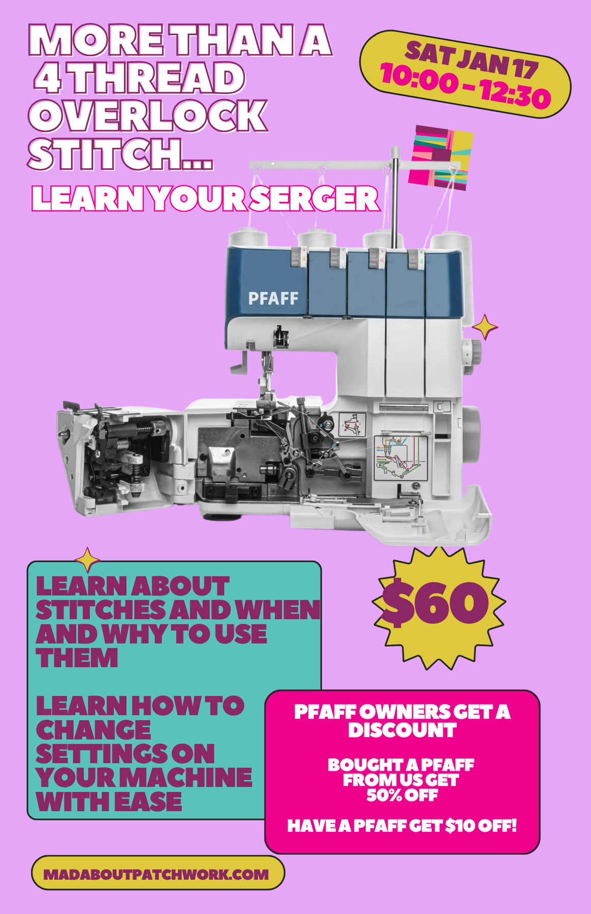 More than a  4 thread overlock stitch... Learn more about Sergers!