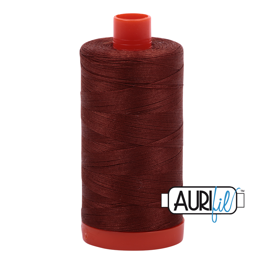 Aurifil Cotton Thread — Copper Brown 4012 — Medium 50wt