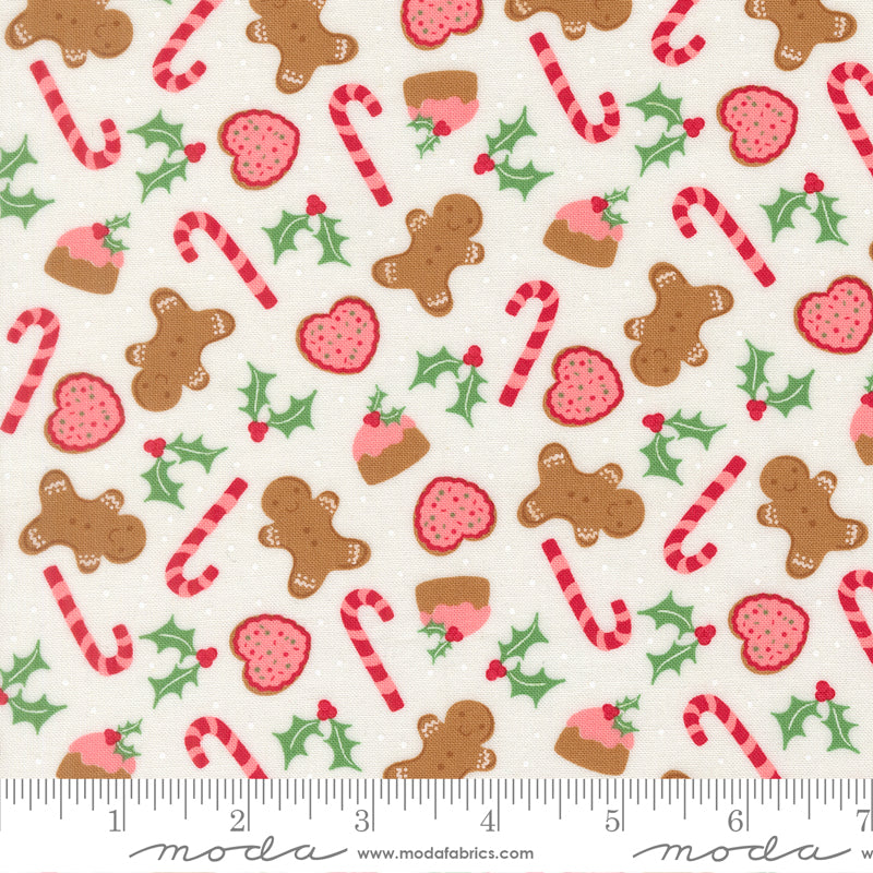 Holiday Sweets in Snow from Merrily On High by Sweetfire Road for Moda Fabrics, Designer Fabric