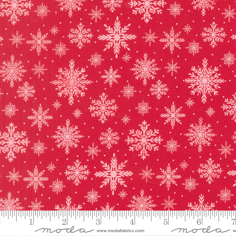 Let it Snow in Christmas Red from Merrily On High by Sweetfire Road for Moda Fabrics, Designer Fabric