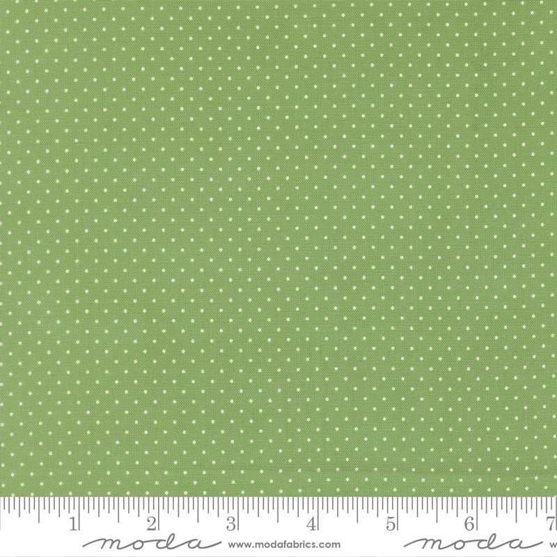 Pin Dot in Evergreen from Merrily On High by Sweetfire Road for Moda Fabrics, Designer Fabric