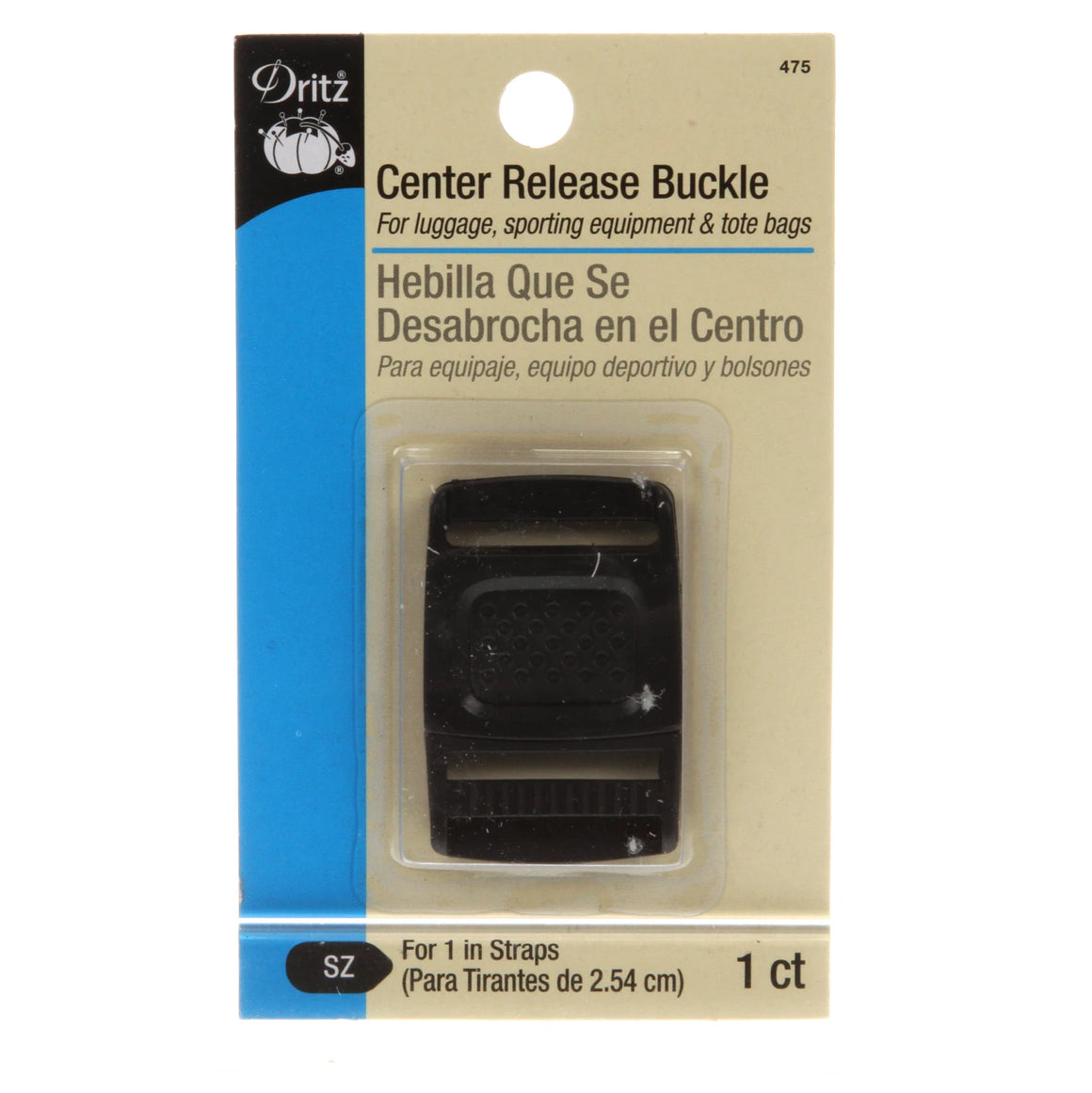 Buckle Center Release 1in Black