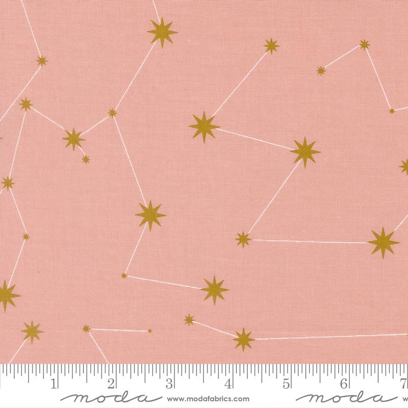 Constellations in Petal for Night Owl by Gingerber for Moda, Designer Fabric